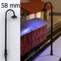 Bahnhofs-Laterne schlicht Bogenleuchte LED weiß 1-armig 58mm