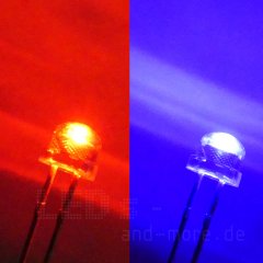 4,8mm Blink LED Rot / Blau Wechsel 500/900mcd 120°...