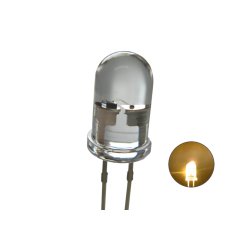 5mm Flacker LED Warm Weiß Kerzenlicht 5800 mcd 30°