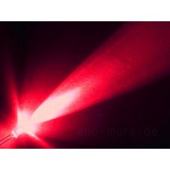 Ultrahelles 5mm LED Tief Rot / Weinrot 4.000 mcd 30 660nm